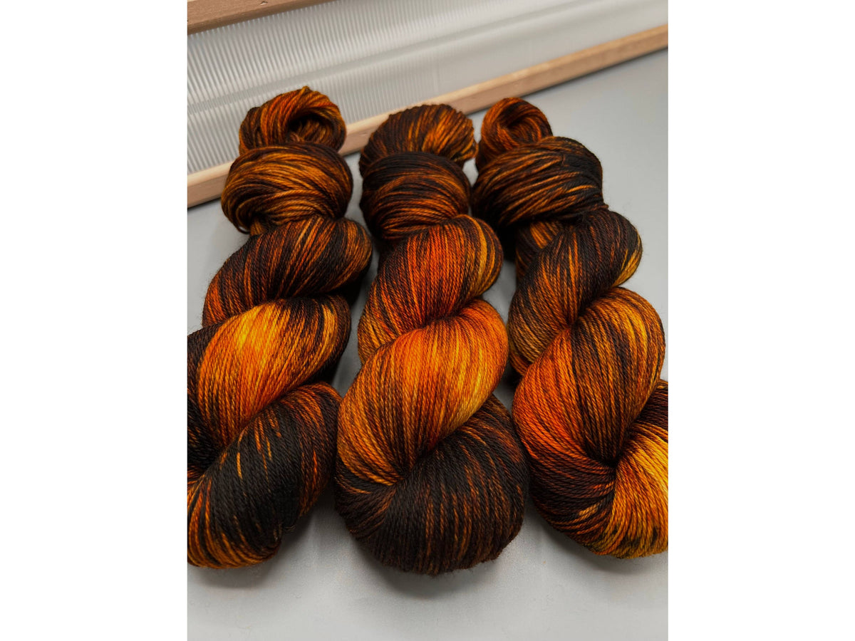 Brown yarn - hand dyed yarn - Bourbon - THREADS by megannicole