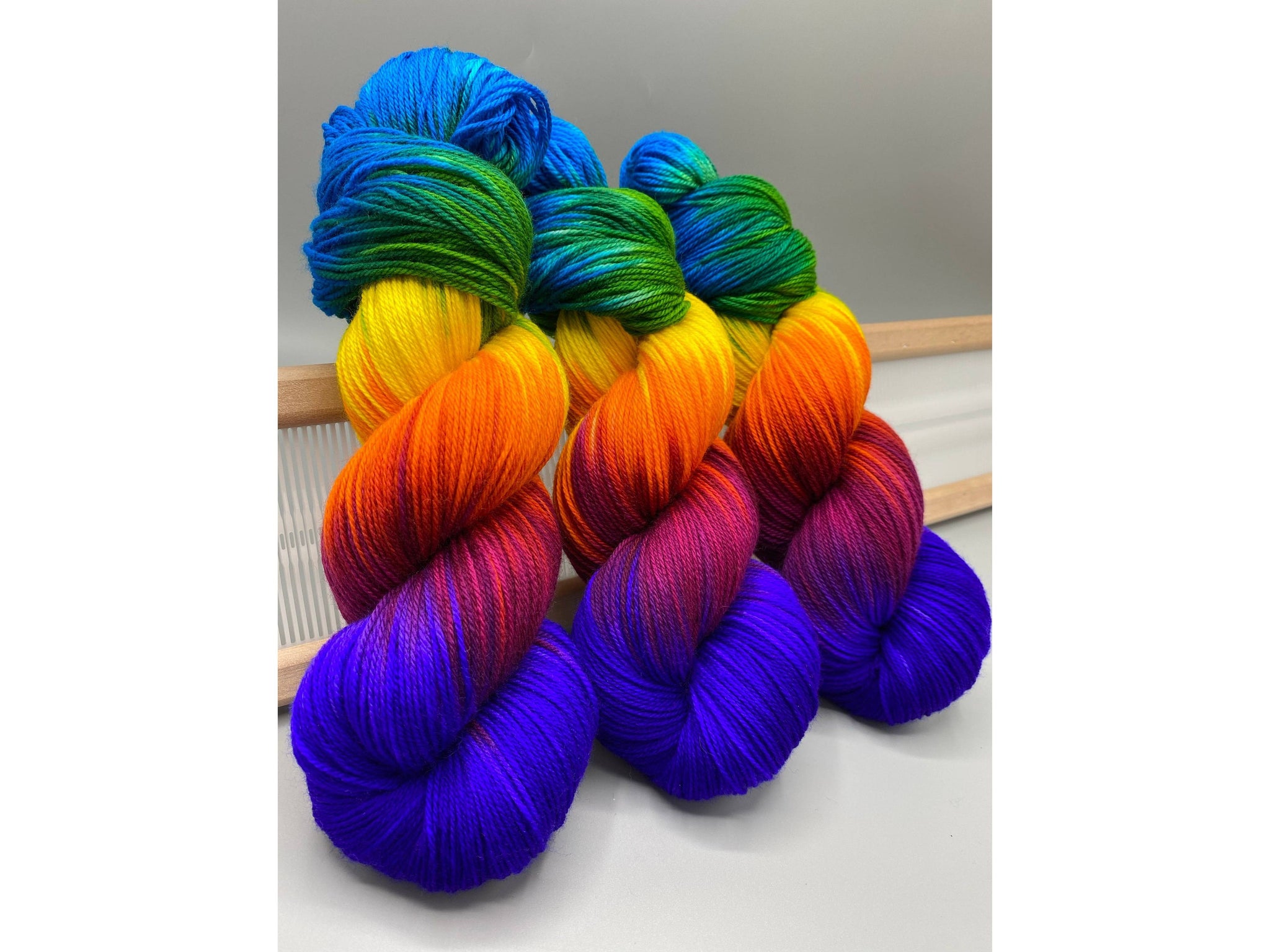 Cotton Fingering Yarn “Rainbow Bright Reverse shops Boomerang”